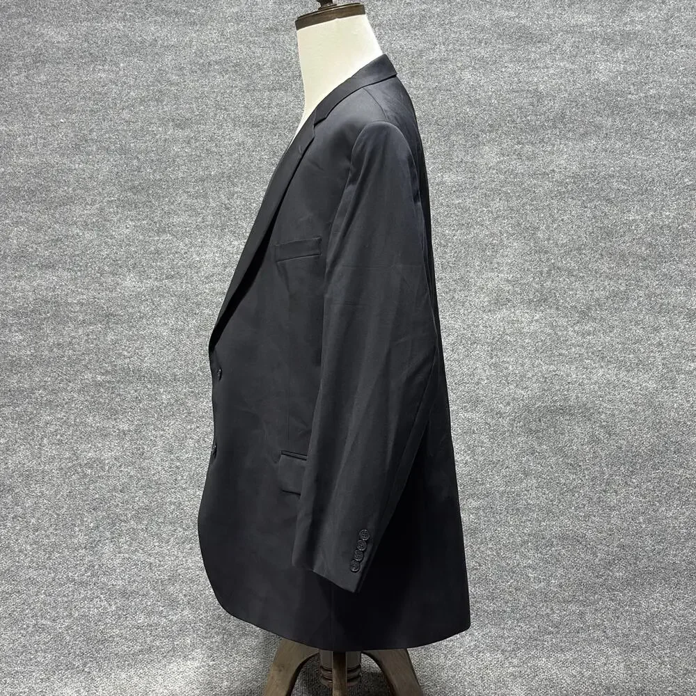 Jos A Bank Blazer Mens 50L Blue Wool Traveler's Collection Two Button Coat